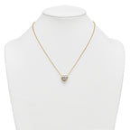 14k 4 carat Certified Lab Grown Diamond VS+ F+ Heart Complete 18 inch Bezel Set Solitaire Necklace