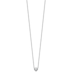 14kw Lab Grown Diamond VS+F+  Heart Bezel Pendant Necklace