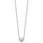 14kw Lab Grown Diamond VS+F+  Heart Bezel Pendant Necklace