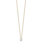 14k 1 3/4 carat Lab Grown Diamond VS+ F+ Complete Letter C Single Stone 18 inch Initial Necklace