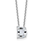 14k White Gold 2 7/8 carat Lab Grown Diamond VS+ F+ Complete Letter C Single Stone 18 inch Initial Necklace