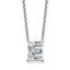 14k White Gold 1 7/8 carat Lab Grown Diamond VS+ F+ Complete Letter C Single Stone 18 inch Initial Necklace