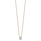 14k 1 7/8 carat Lab Grown Diamond VS+ F+ Complete Letter C Single Stone 18 inch Initial Necklace