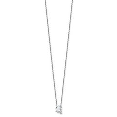 14k White Gold 2 1/4 carat Lab Grown Diamond VS+ F+ Complete Letter G Single Stone 18 inch Initial Necklace