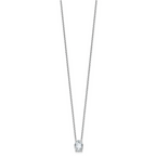 14k White Gold 1 7/8 carat Lab Grown Diamond VS+ F+ Complete Letter O Single Stone 18 inch Initial Necklace