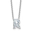 14k White Gold 2 1/3 carat Lab Grown Diamond VS+ F+ Complete Letter R Single Stone 18 inch Initial Necklace