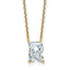 14k 2 1/3 carat Lab Grown Diamond VS+ F+ Complete Letter R Single Stone 18 inch Initial Necklace