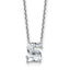 14k White Gold 1 5/8 carat Lab Grown Diamond VS+ F+ Complete Letter S Single Stone 18 inch Initial Necklace