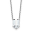 14k White Gold 2 1/3 carat Lab Grown Diamond VS+ F+ Complete Letter U Single Stone 18 inch Initial Necklace