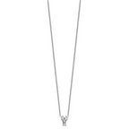 14k White Gold 1 3/4 carat Lab Grown Diamond VS+ F+ Complete Letter Y Single Stone 18 inch Initial Necklace