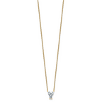14k 1 3/4 carat Lab Grown Diamond VS+ F+ Complete Letter Y Single Stone 18 inch Initial Necklace