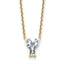 14k 1 3/4 carat Lab Grown Diamond VS+ F+ Complete Letter Y Single Stone 18 inch Initial Necklace