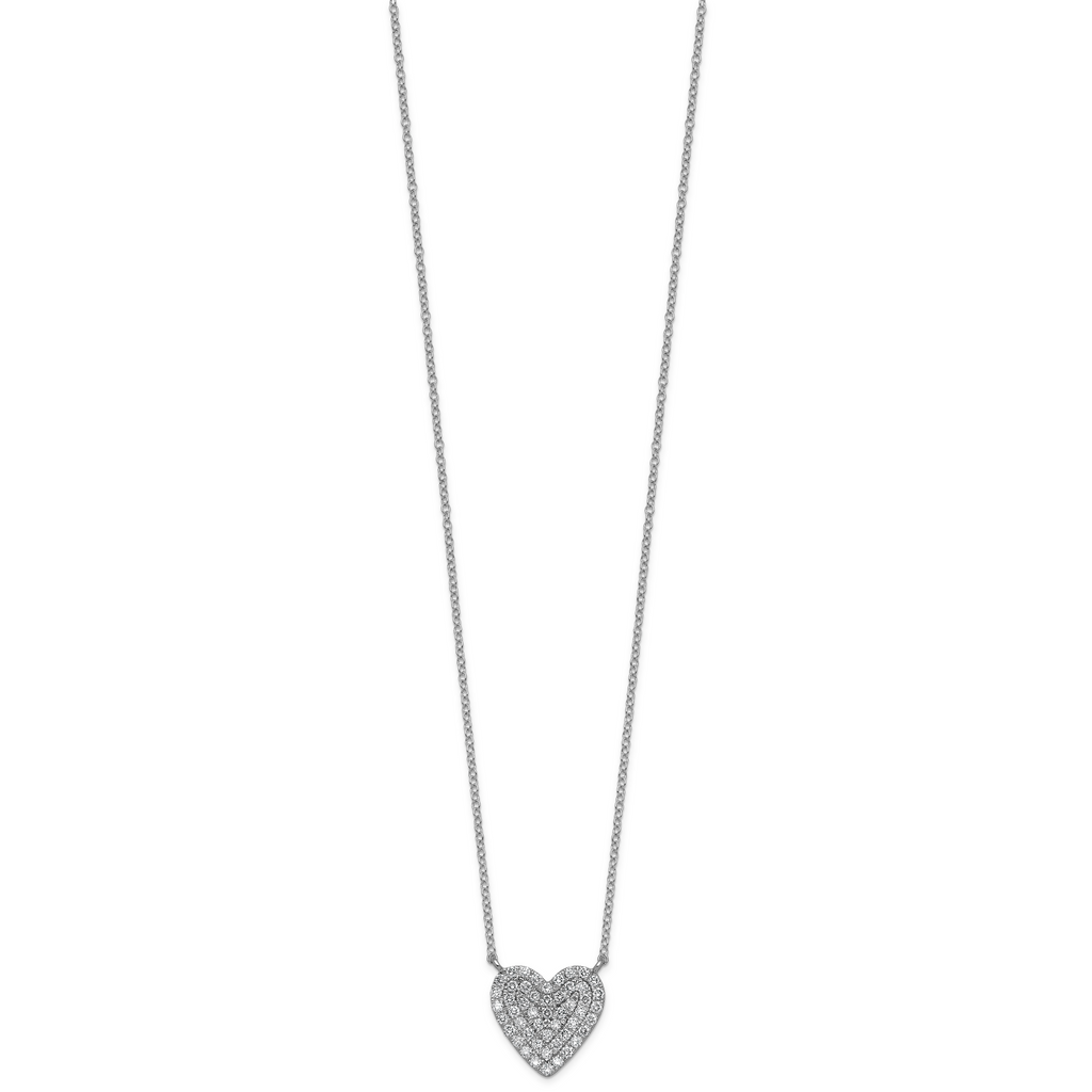 14kw 1/2 ctw Lab Grown Diamond VS+ F+ Round Cluster Necklace