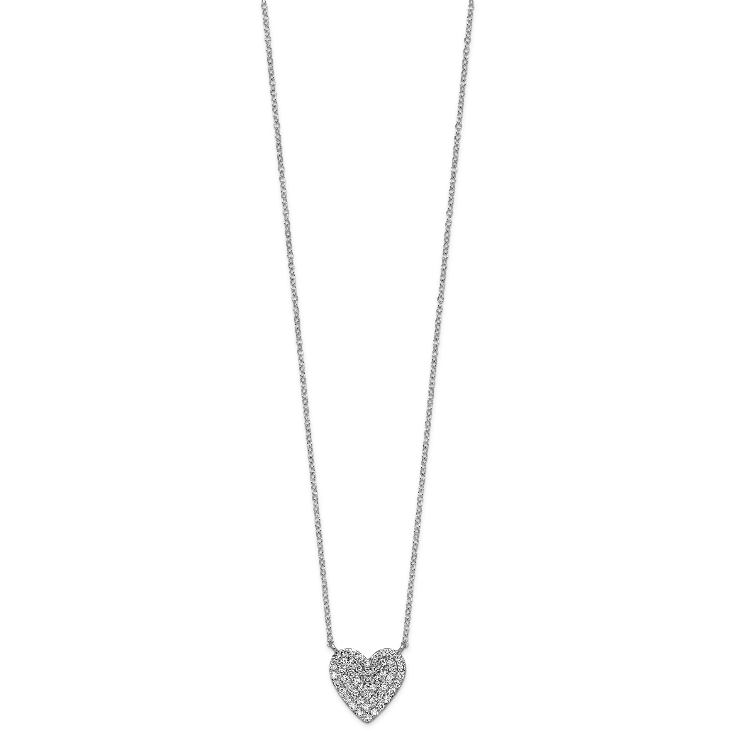 14kw 1/2 ctw Lab Grown Diamond VS+ F+ Round Cluster Necklace