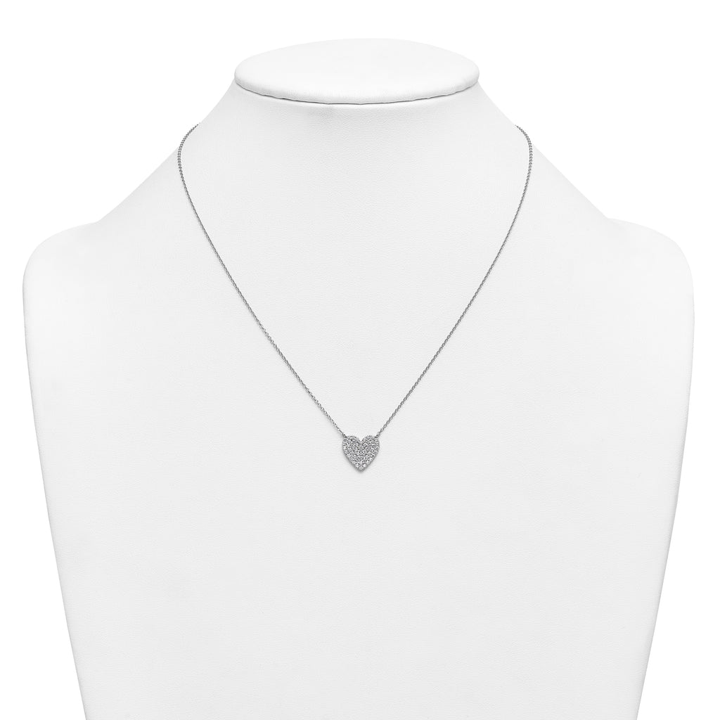 14kw 1/2 ctw Lab Grown Diamond VS+ F+ Round Cluster Necklace