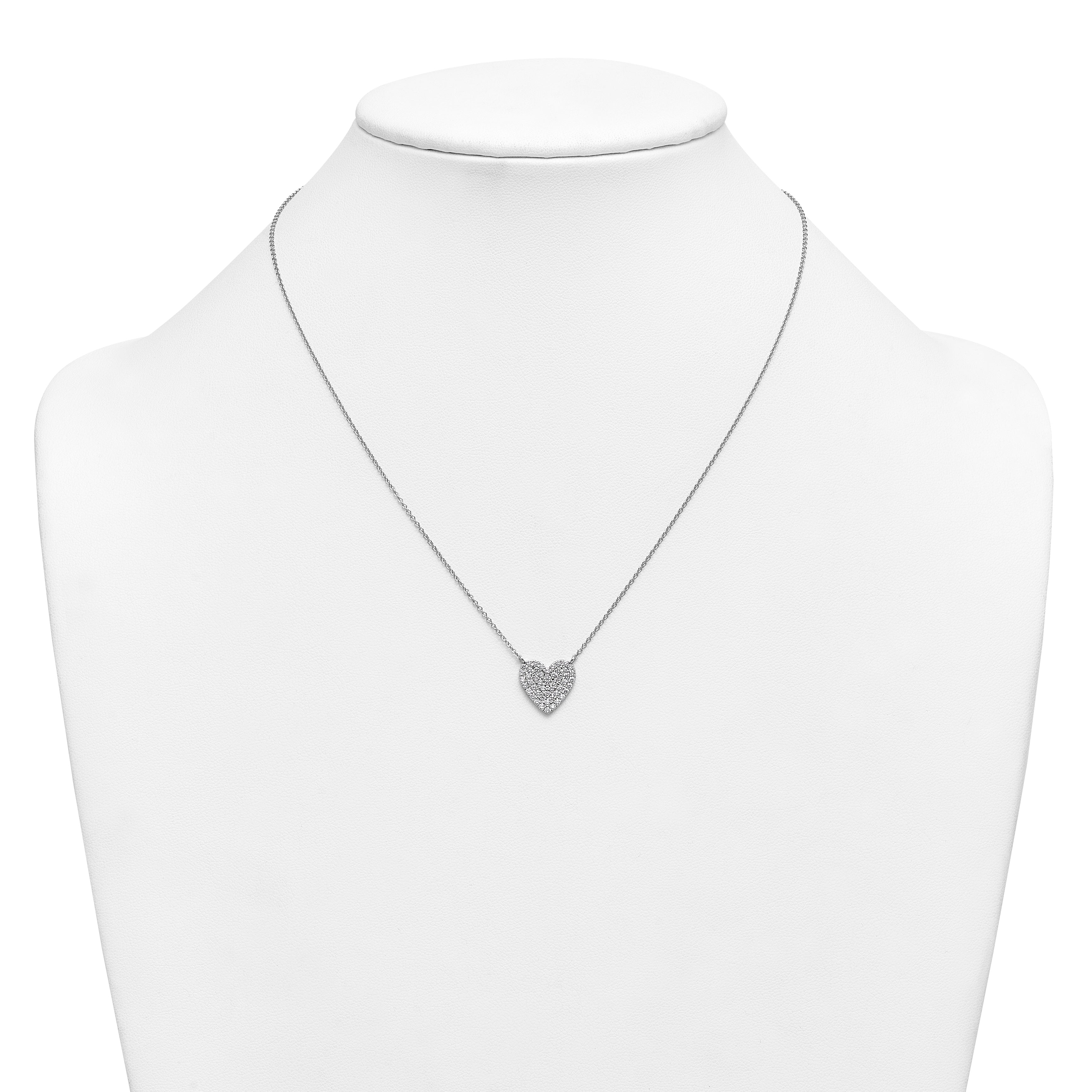 14kw 1/2 ctw Lab Grown Diamond VS+ F+ Round Cluster Necklace