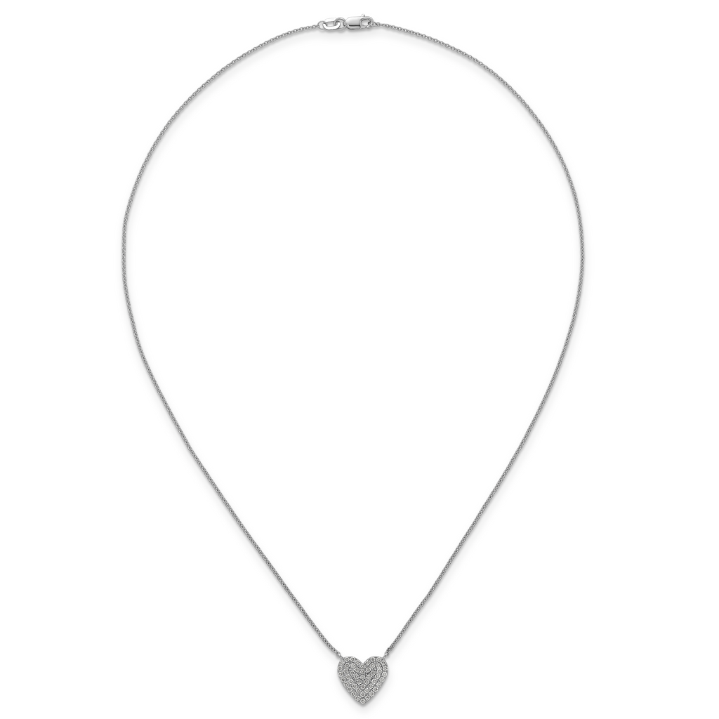 14kw 1/2 ctw Lab Grown Diamond VS+ F+ Round Cluster Necklace