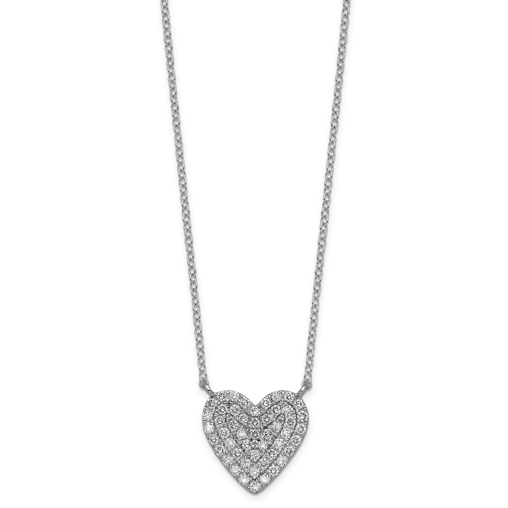 14kw 1/2 ctw Lab Grown Diamond VS+ F+ Round Cluster Necklace