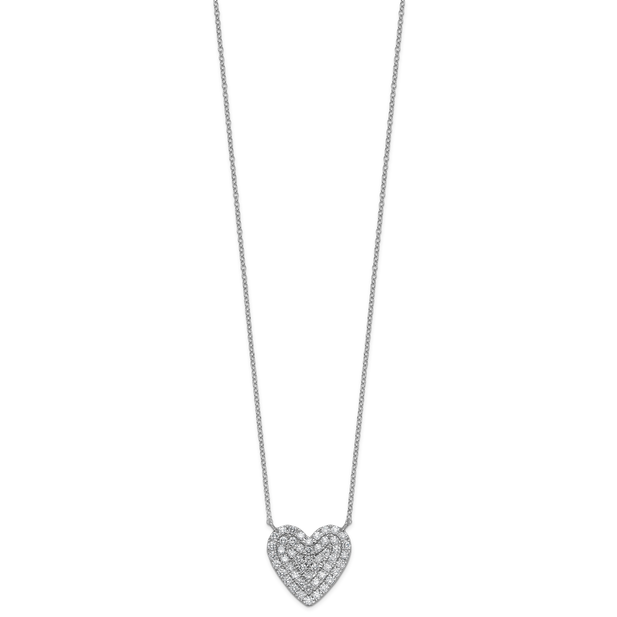 14kw 1 ctw Lab Grown Diamond VS+ F+ Round Cluster Necklace