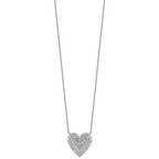 14kw 1 1/2 ctw Lab Grown Diamond VS+ F+ Round Cluster Necklace