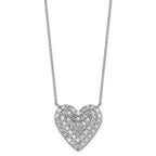 14kw 1 1/2 ctw Lab Grown Diamond VS+ F+ Round Cluster Necklace