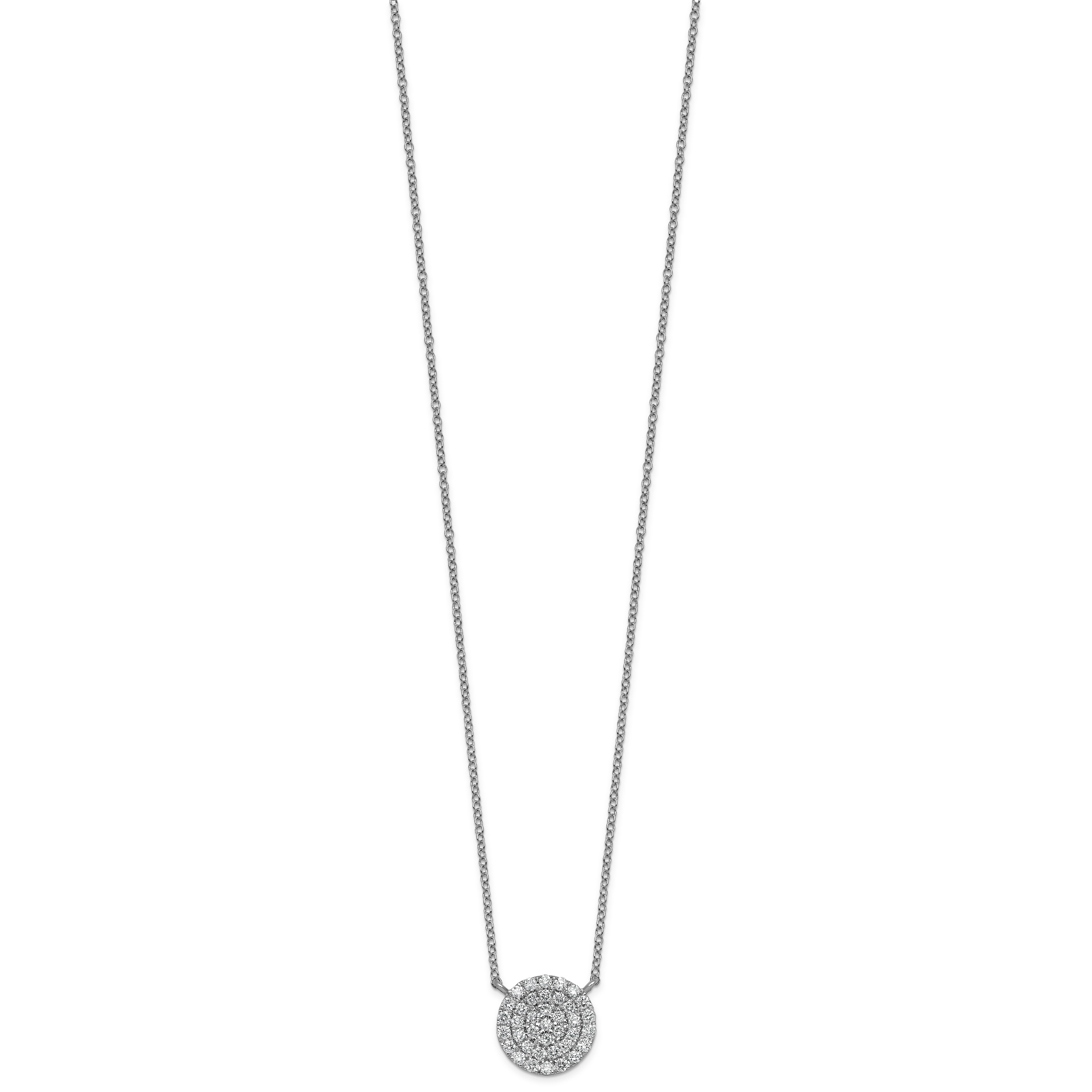 14kw 1/2 ctw Lab Grown Diamond VS+ F+ Heart Cluster Necklace Secondary image