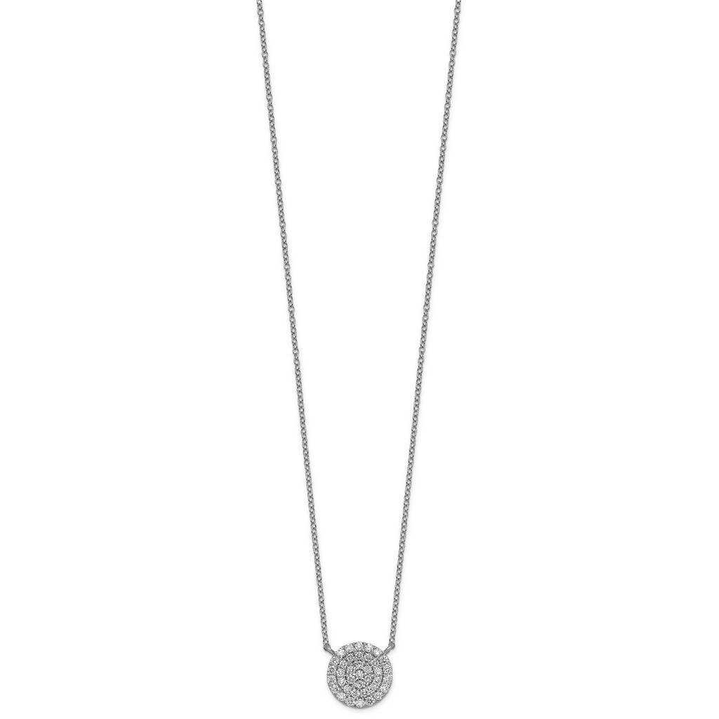 14kw 1/2 ctw Lab Grown Diamond VS+ F+ Heart Cluster Necklace