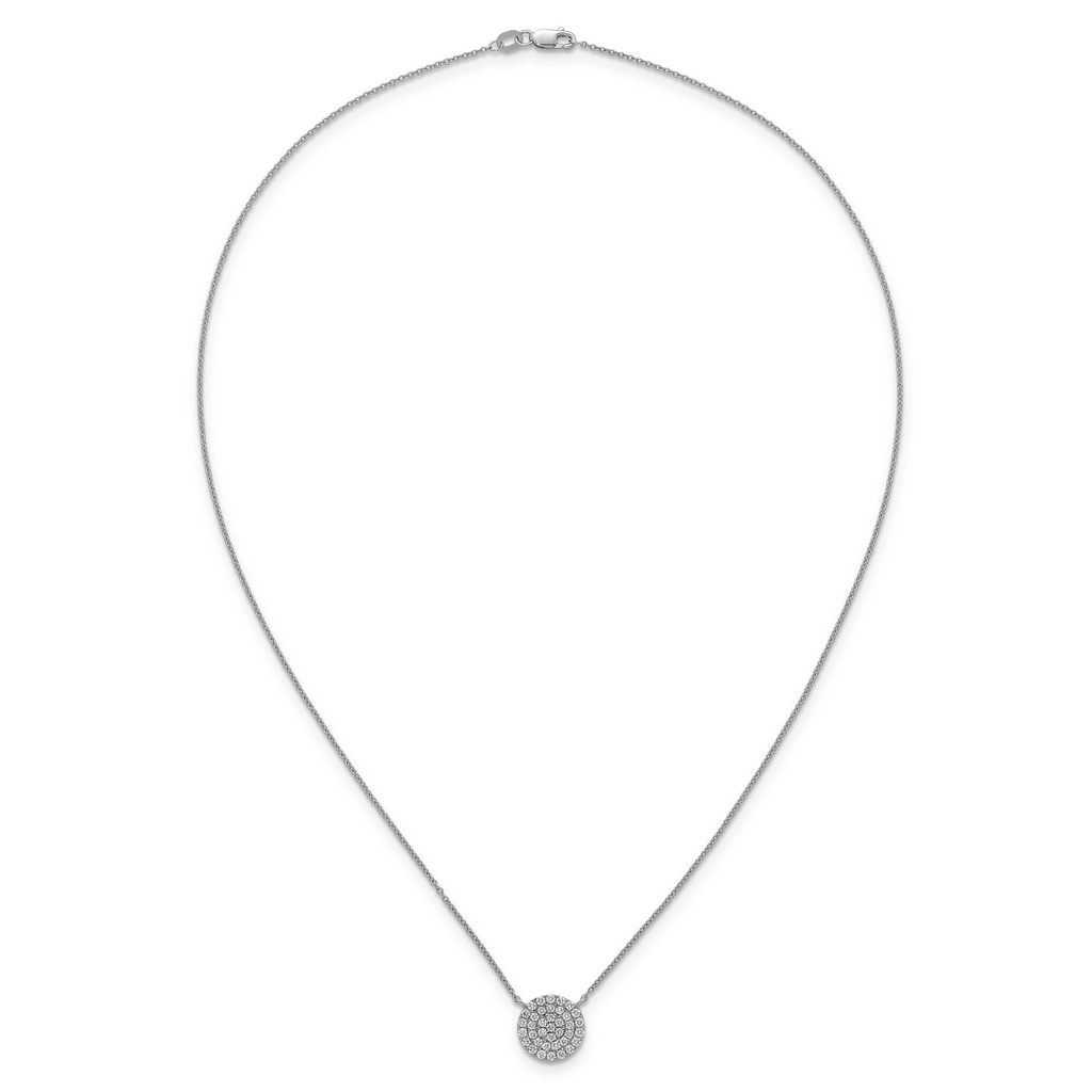14kw 1/2 ctw Lab Grown Diamond VS+ F+ Heart Cluster Necklace