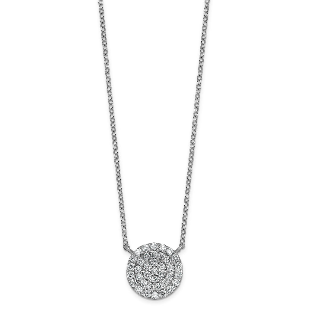 14kw 1/2 ctw Lab Grown Diamond VS+ F+ Heart Cluster Necklace