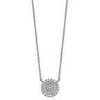 14kw 1/2 ctw Lab Grown Diamond VS+ F+ Heart Cluster Necklace
