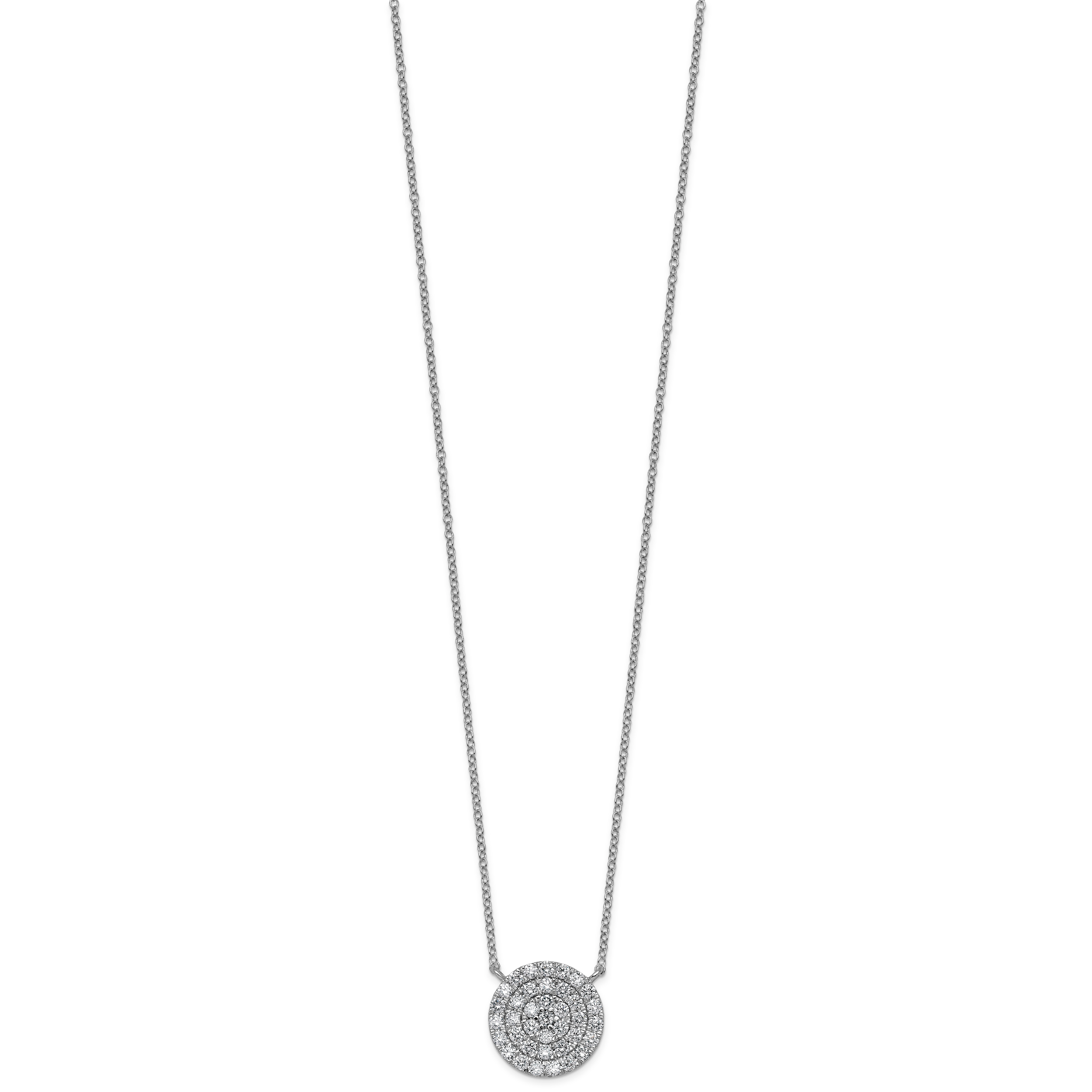 14kw 3/4 ctw Lab Grown Diamond VS+ F+ Heart Cluster Necklace Secondary image