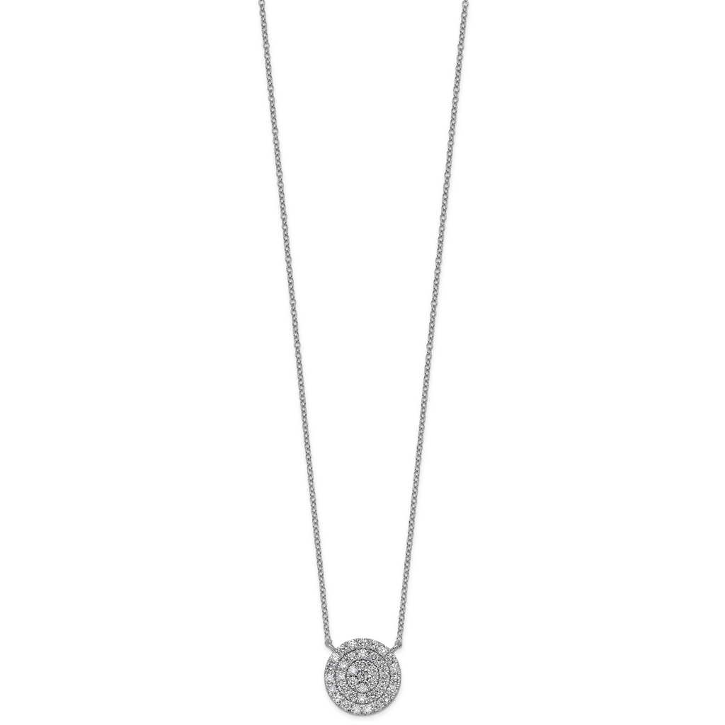 14kw 3/4 ctw Lab Grown Diamond VS+ F+ Heart Cluster Necklace