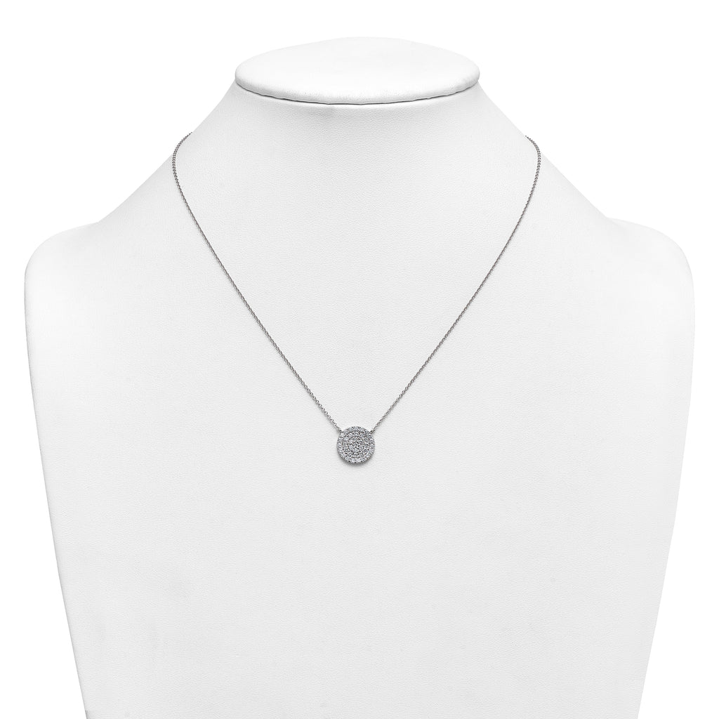 14kw 3/4 ctw Lab Grown Diamond VS+ F+ Heart Cluster Necklace
