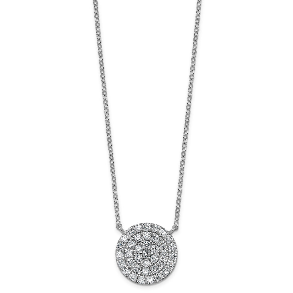 14kw 3/4 ctw Lab Grown Diamond VS+ F+ Heart Cluster Necklace