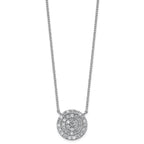 14kw 3/4 ctw Lab Grown Diamond VS+ F+ Heart Cluster Necklace