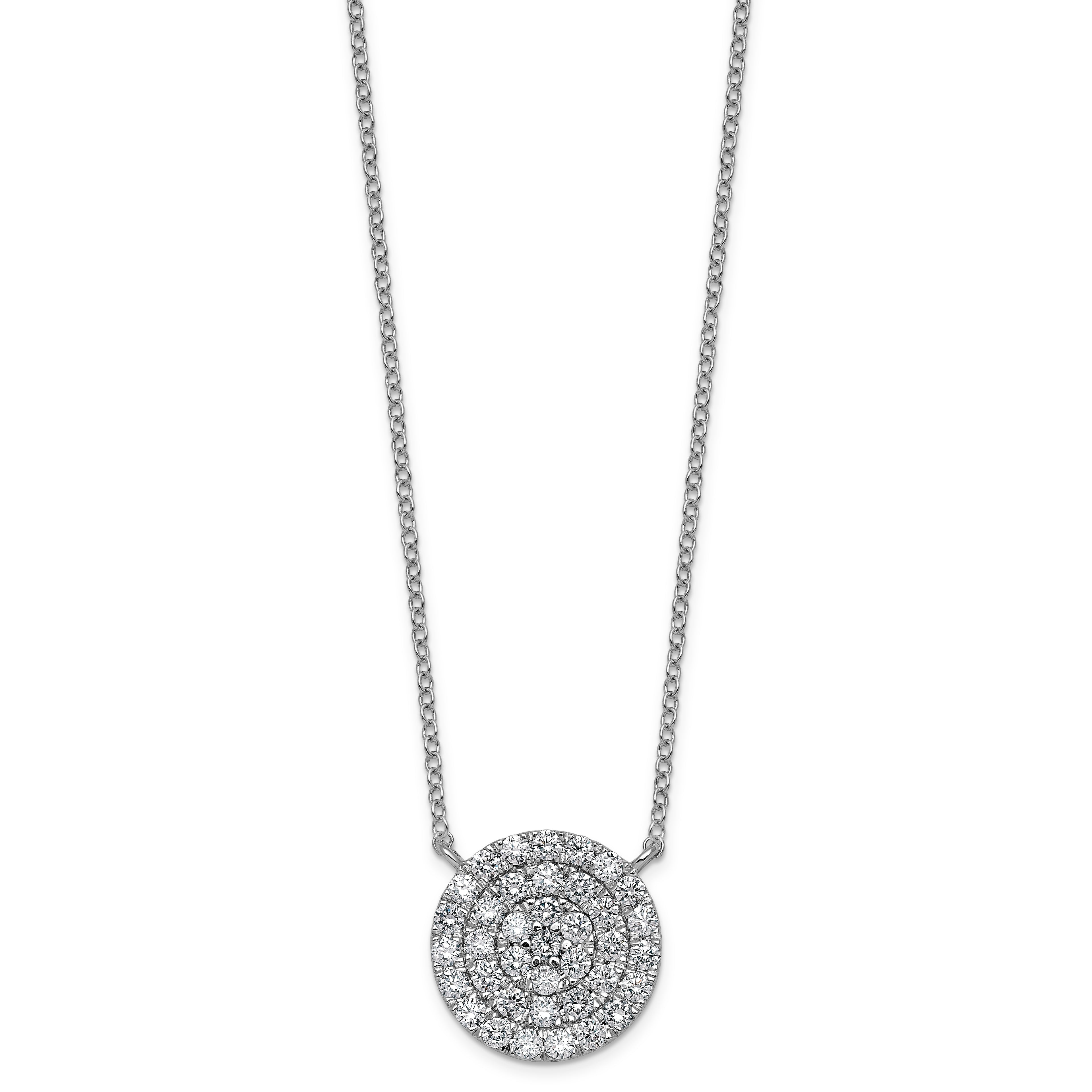 14kw 3/4 ctw Lab Grown Diamond VS+ F+ Heart Cluster Necklace