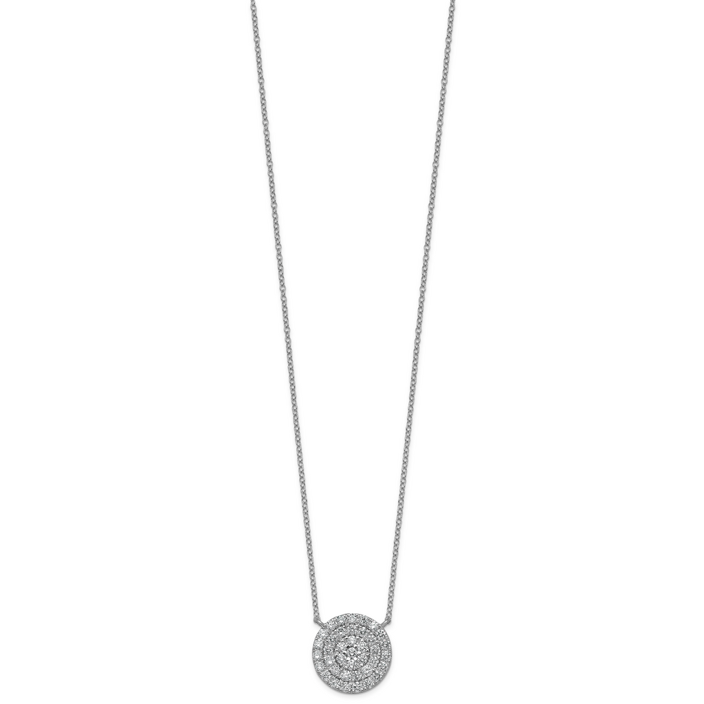 14kw 1 ctw Lab Grown Diamond VS+ F+ Heart Cluster Necklace