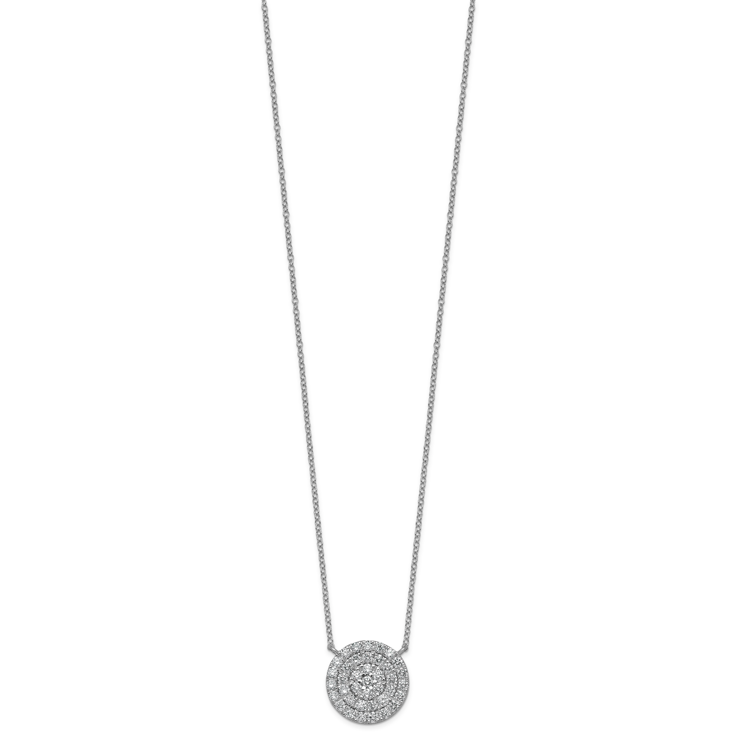 14kw 1 ctw Lab Grown Diamond VS+ F+ Heart Cluster Necklace