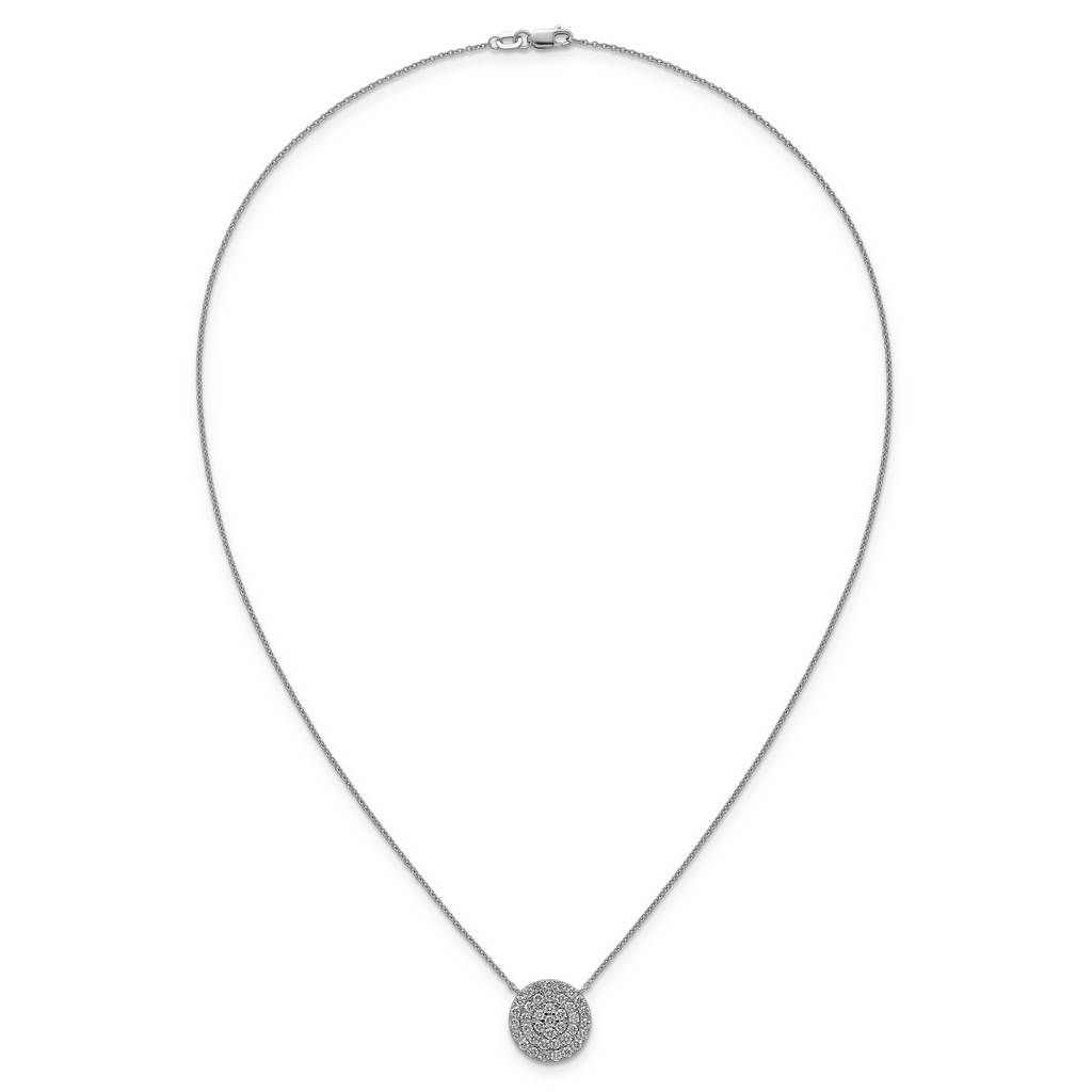 14kw 1 ctw Lab Grown Diamond VS+ F+ Heart Cluster Necklace