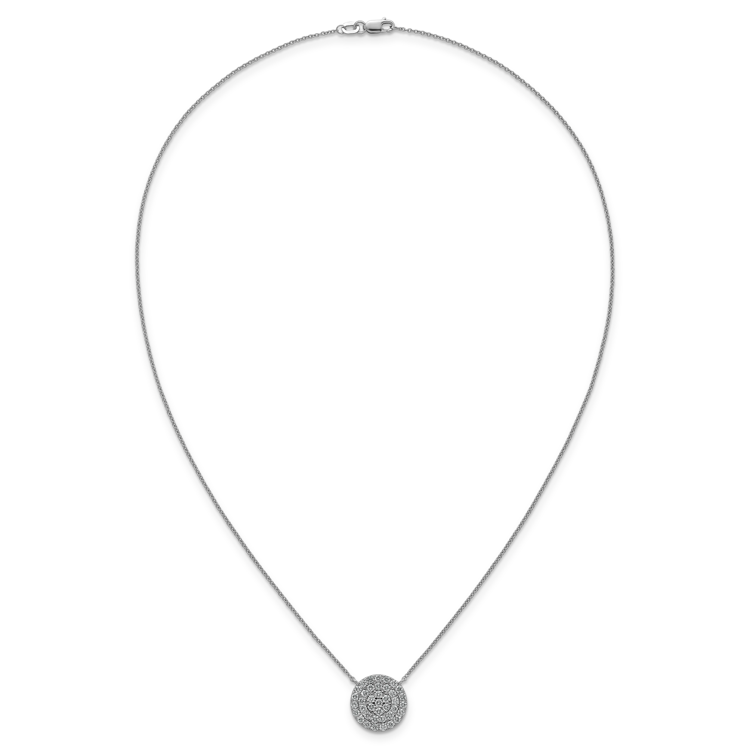 14kw 1 ctw Lab Grown Diamond VS+ F+ Heart Cluster Necklace