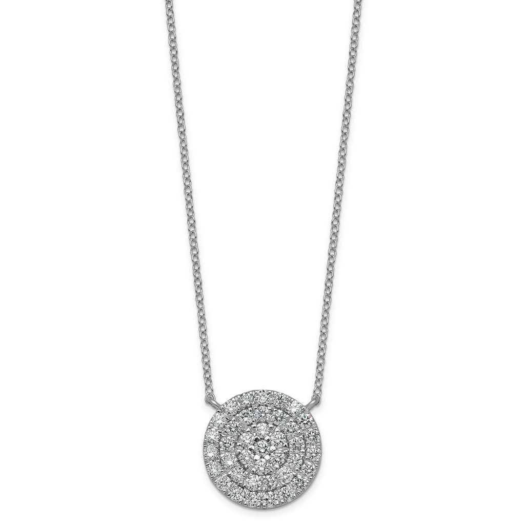 14kw 1 ctw Lab Grown Diamond VS+ F+ Heart Cluster Necklace