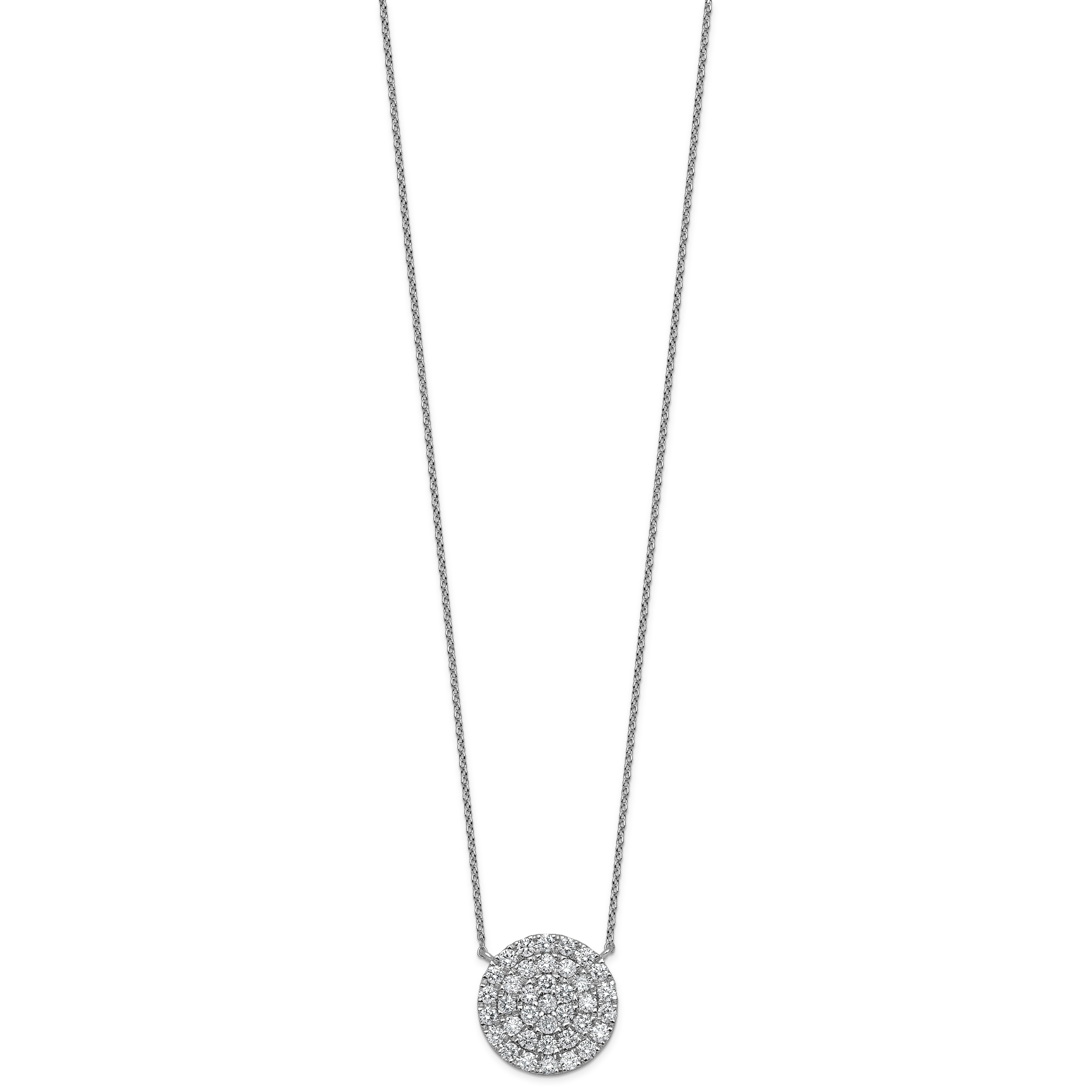 14kw 1 1/2 ctw Lab Grown Diamond VS+ F+ Heart Cluster Necklace