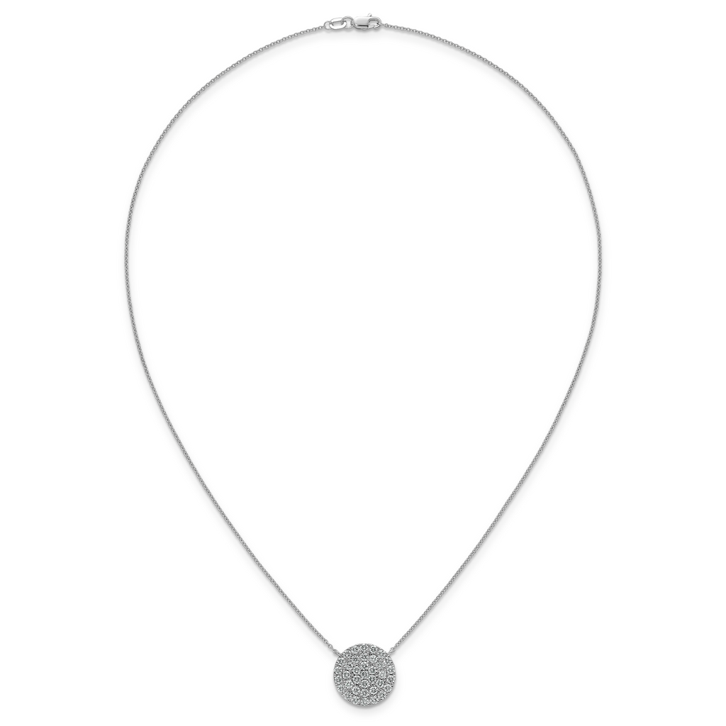 14kw 1 1/2 ctw Lab Grown Diamond VS+ F+ Heart Cluster Necklace