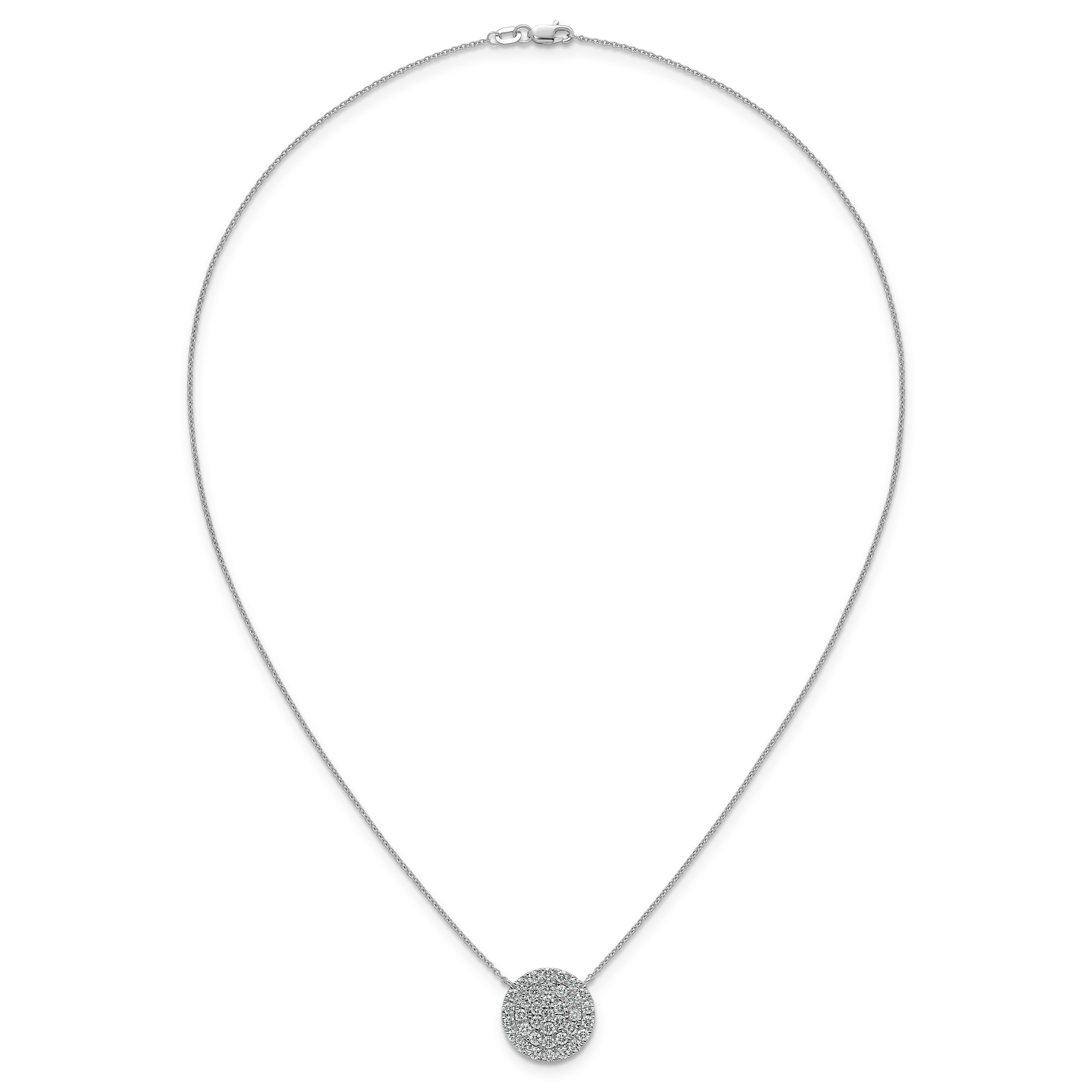 14kw 1 1/2 ctw Lab Grown Diamond VS+ F+ Heart Cluster Necklace