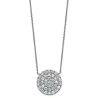 14kw 1 1/2 ctw Lab Grown Diamond VS+ F+ Heart Cluster Necklace