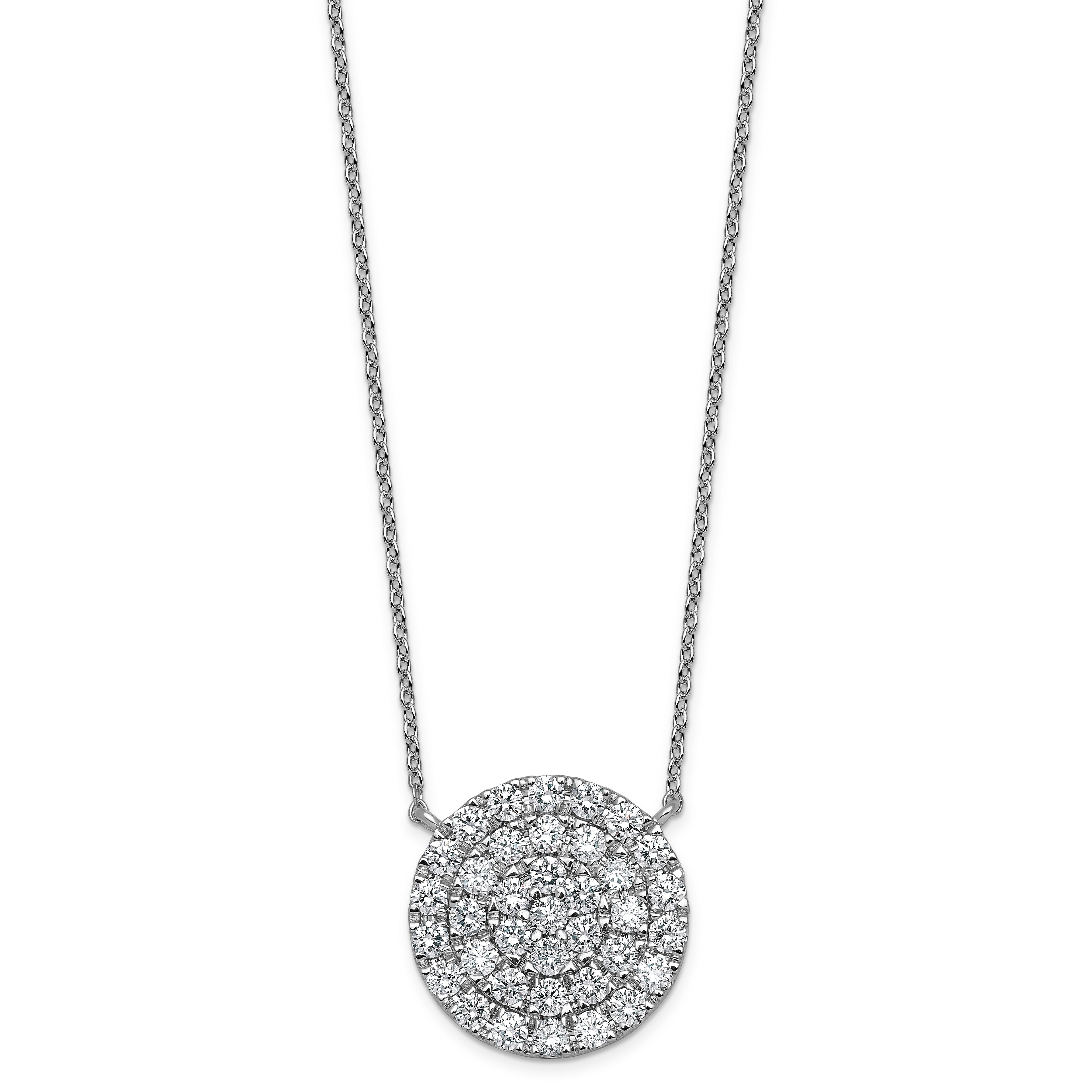 14kw 1 1/2 ctw Lab Grown Diamond VS+ F+ Heart Cluster Necklace