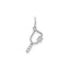 Diamond Pickle Ball Paddle Pendant in 14K White Gold (0.07 ct. tw.) - Sophia Jewelers