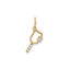 Diamond Pickle Ball Paddle Pendant in 14K Yellow Gold (0.07 ct. tw.) - Sophia Jewelers