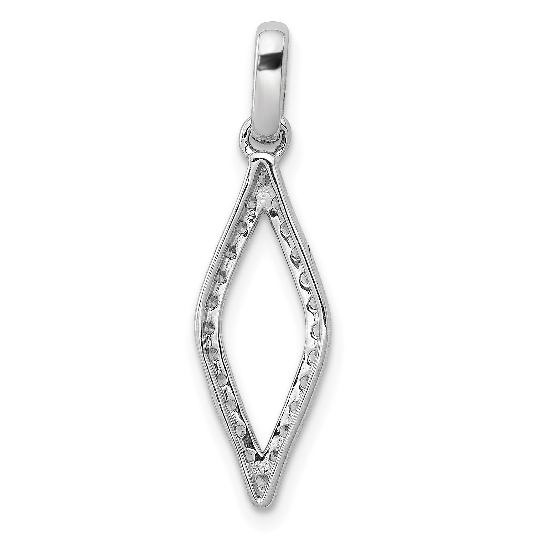10k White Gold 1/4 carat Diamond Fancy Pendant Secondary image