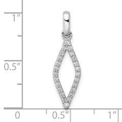 10k White Gold 1/4 carat Diamond Fancy Pendant